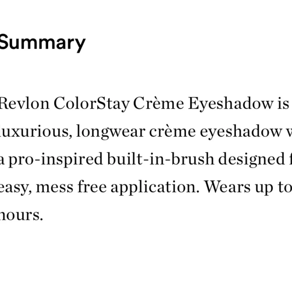 Revlon Colorstay Crème Eyeshadow